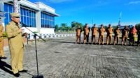 Wakil Bupati Simalungun saat pimpin Apel pagi.